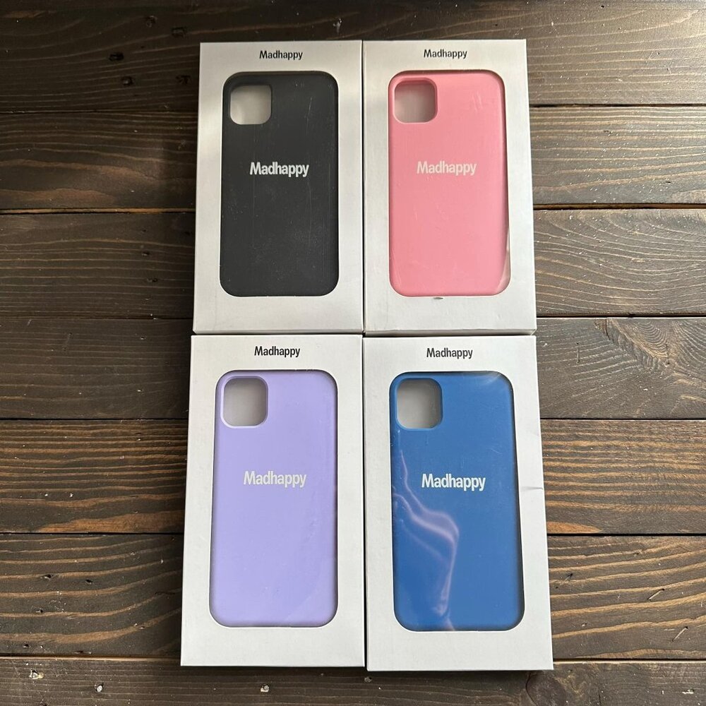 MADHAPPY iPhone 11 Silicone Case Protector Purple/Pink/Blue/Black Unisex